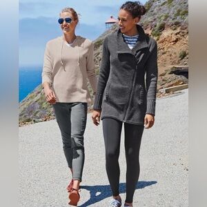 Athleta Chill Factor Sweater Jacket Gray XXS Retails $148 Warm Wool Blend Warm